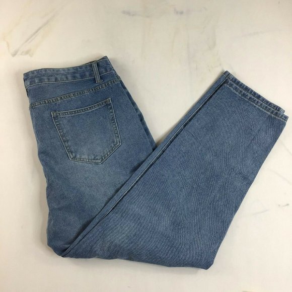 Coeur De Vague Women's Blue Highly Distressed Slim Fit Tapered Jeans Size XL - Picture 10 of 10